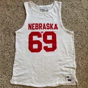 NWT | Nebraska Cornhuskers Retro Brand White Tank | GBR